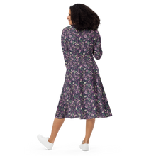 Load image into Gallery viewer, All-over print long sleeve midi dress
