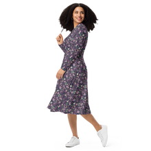 Load image into Gallery viewer, All-over print long sleeve midi dress
