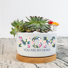 Load image into Gallery viewer, MOM - You are my hero Single Side Printing Flowerpot
