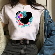 Load image into Gallery viewer, Womens Leopard Bow Cute Printed New Year Merry Christmas T-shirt Female Graphic T Tee Shirt Camisas Mujer Tshirt Women Tops

